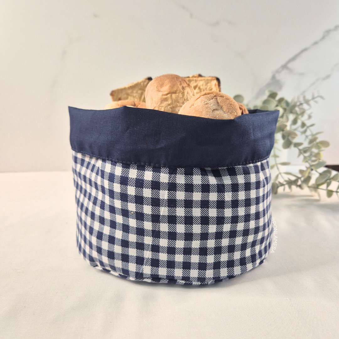 Panera cuadrille azul