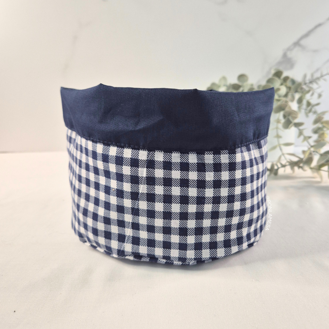 Panera cuadrille azul