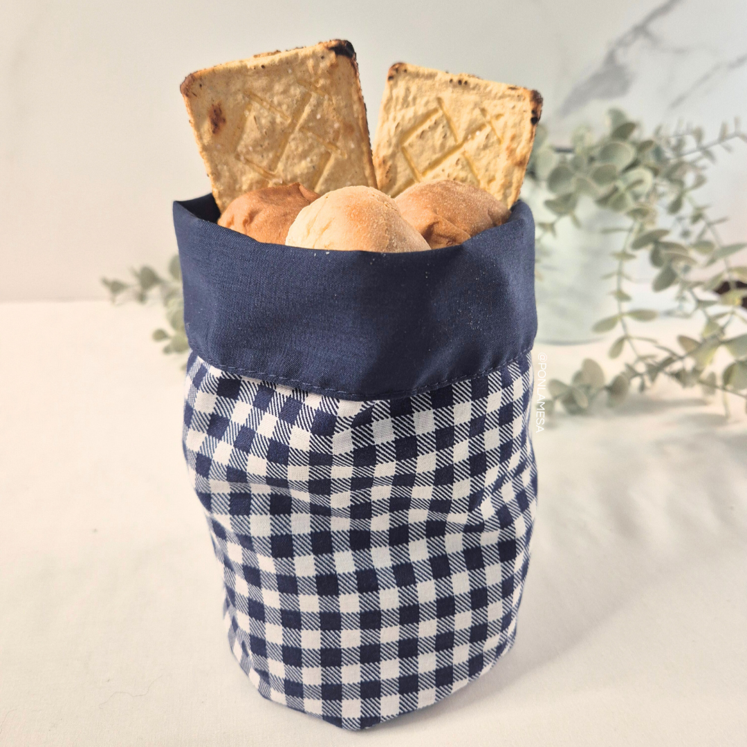 Panera cuadrille azul