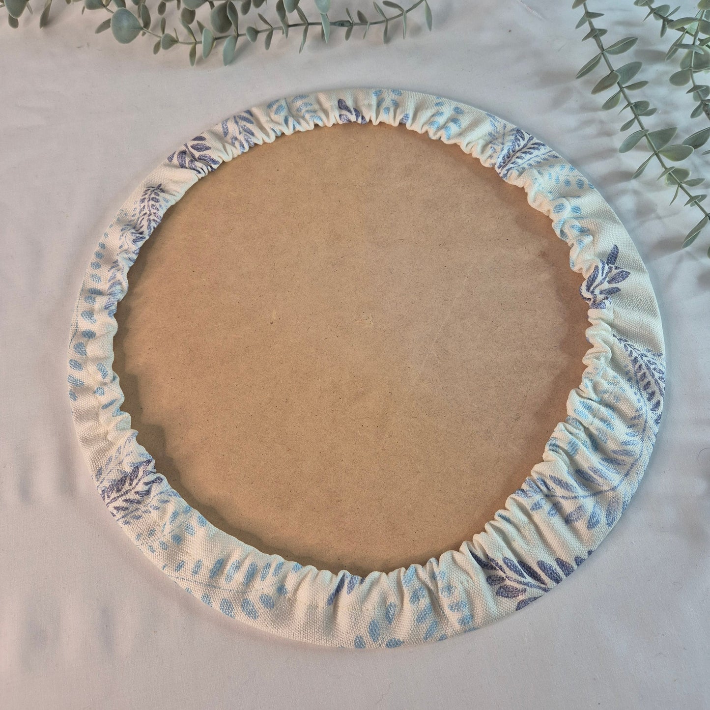 Individual circular para base de madera azulino